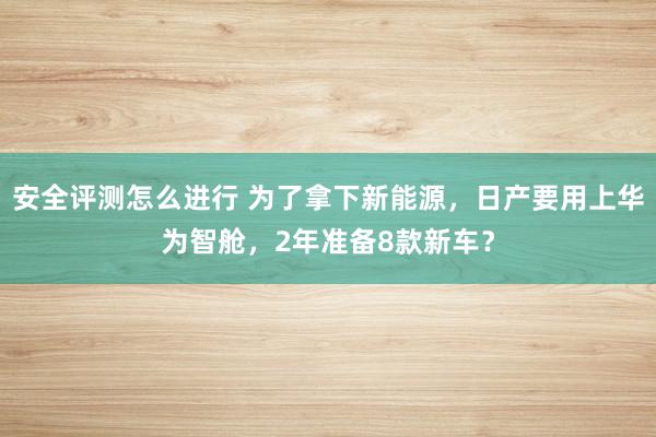 安全评测怎么进行 为了拿下新能源，日产要用上华为智舱，2年准