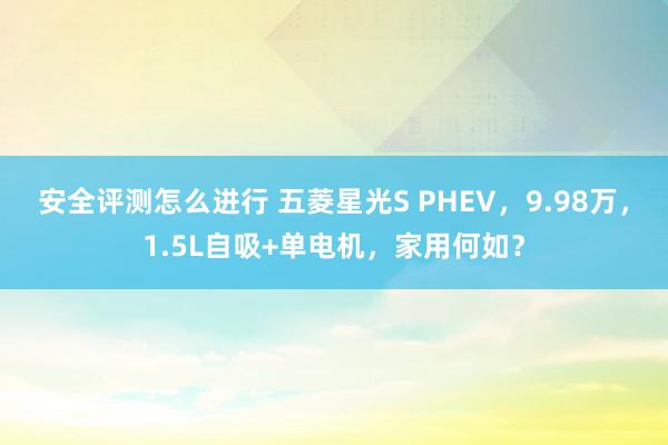 安全评测怎么进行 五菱星光S PHEV，9.98万，1.5L自吸+单电机，家用何如？