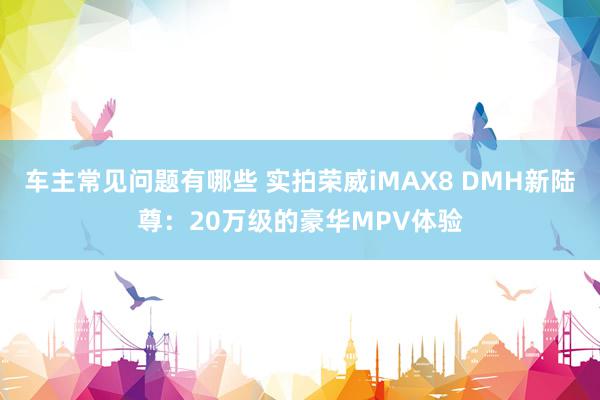 车主常见问题有哪些 实拍荣威iMAX8 DMH新陆尊：20万