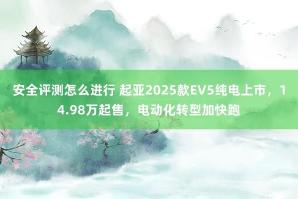 安全评测怎么进行 起亚2025款EV5纯电上市，14.98万