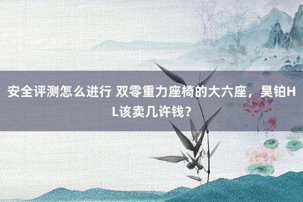 安全评测怎么进行 双零重力座椅的大六座，昊铂HL该卖几许钱？