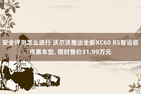 安全评测怎么进行 沃尔沃推出全新XC60 B5智远极夜黑车型, 限时售价31.99万元