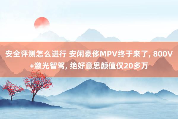 安全评测怎么进行 安闲豪侈MPV终于来了, 800V+激光智驾, 绝好意思颜值仅20多万