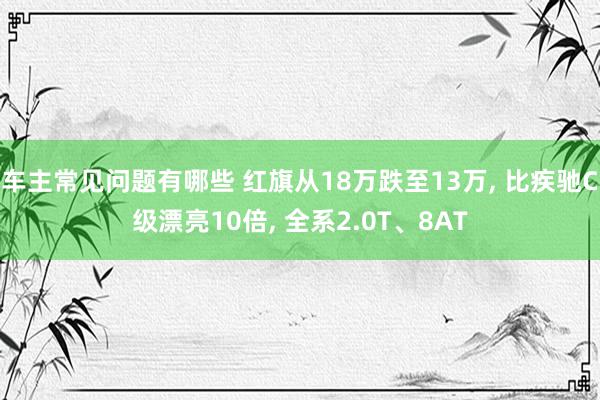 车主常见问题有哪些 红旗从18万跌至13万, 比疾驰C级漂亮