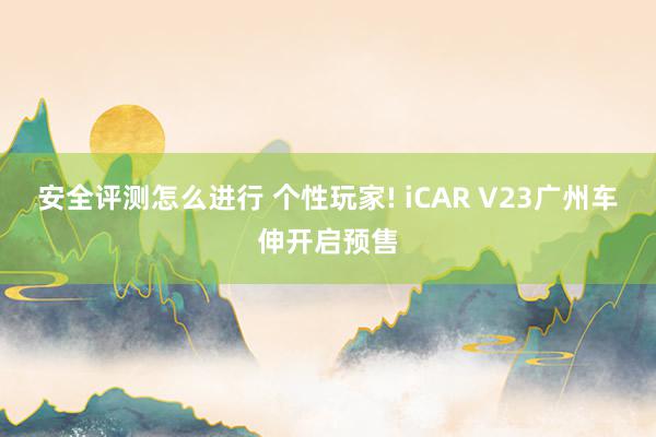 安全评测怎么进行 个性玩家! iCAR V23广州车伸开启预售