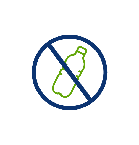 少用塑料，剪出塑料，虚拟节水，绿色塑料瓶，蓝色圆圈，透明PNG